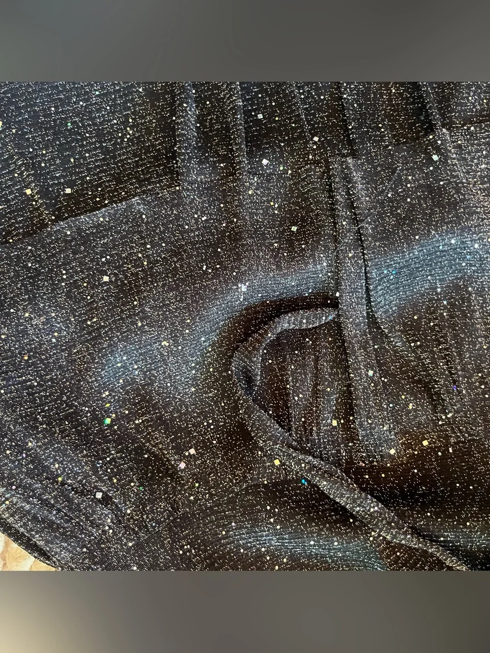 NWOT. Knitworks sparkly black dress.